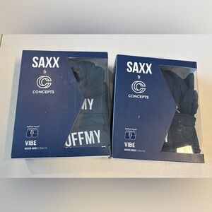 Saxx Vibe Boxer Brief in Classic Black- Two boxes/6 pairs